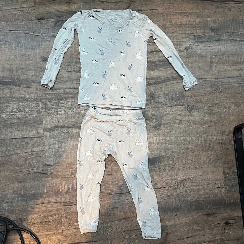 Kyte BABY Gray Pajama Set with Animal Design